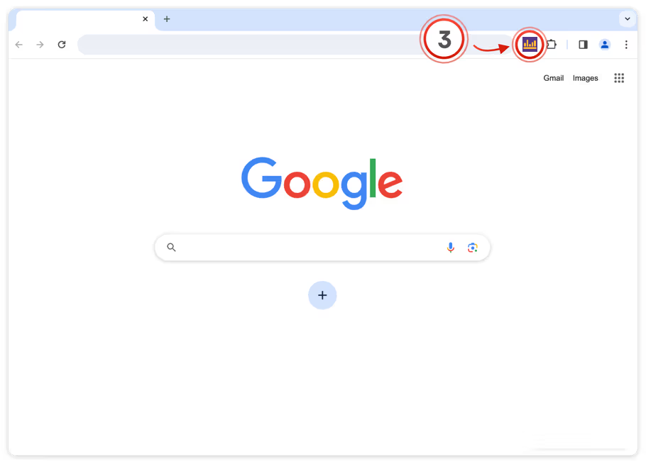 Browser extension usage step 3